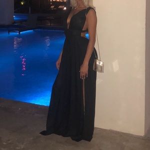 Long black beach maxi dress